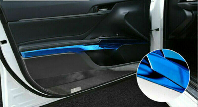 4X for Toyota for Camry 2019-2023 Blue Interior Door Armrest Strips Decor Cover Trim