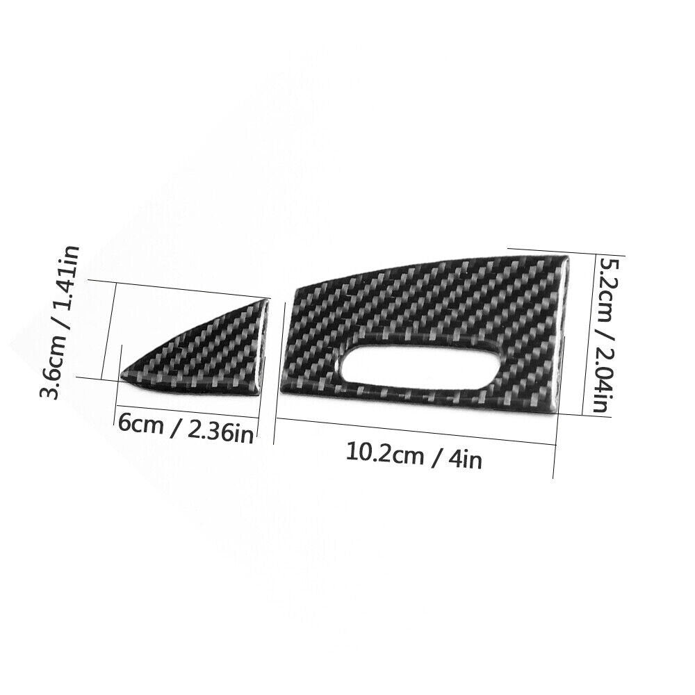 2x Carbon Fiber for Co -pilot Side Rear Ashtry Panel Cover Trim for Cayenne n