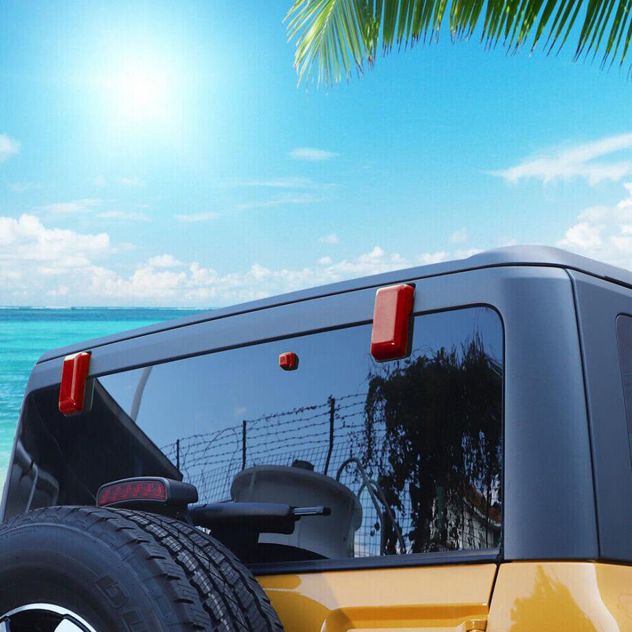 Car Rear Window Glass Hinge Cover Trim For Bronco 2021-2024 Accessories Red v