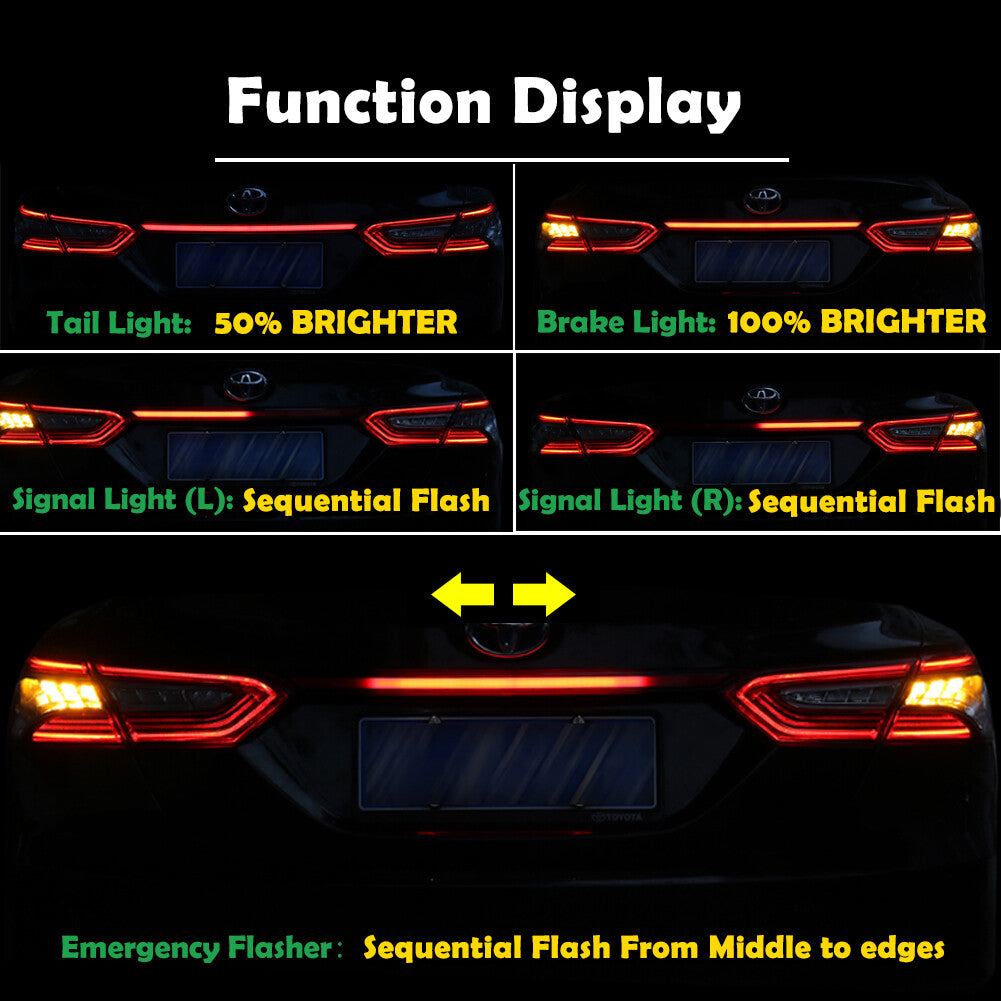 Red lens LED brake tail light with signal light for 2018 2019 for Camry - v