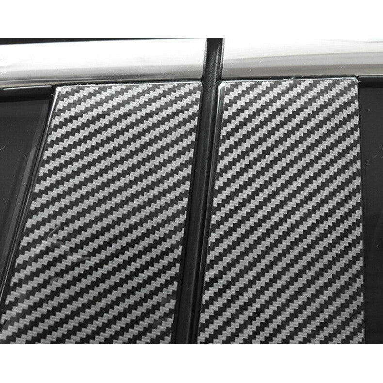 for Hyundai Sonata 2020-2023 Carbon Fiber PC Door Window Pillar Posts Cover Trim