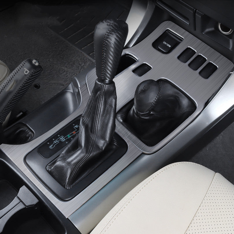 2X Silver Inner Gear Shift Box Panel Cover Trim for Toyota Prado FJ120 2003-2009