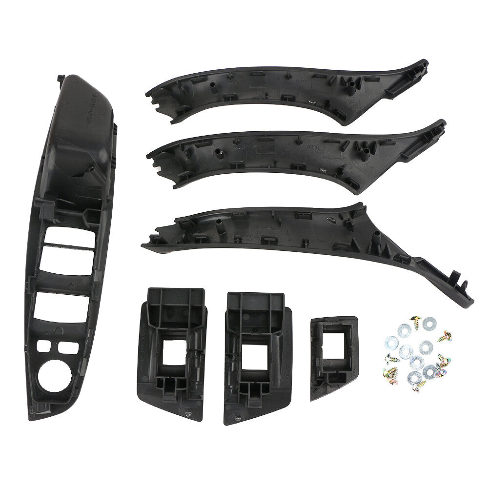 Interior door handle and window switch panel decorative covers suitable for BMW F10 F11 F18 (10-16)