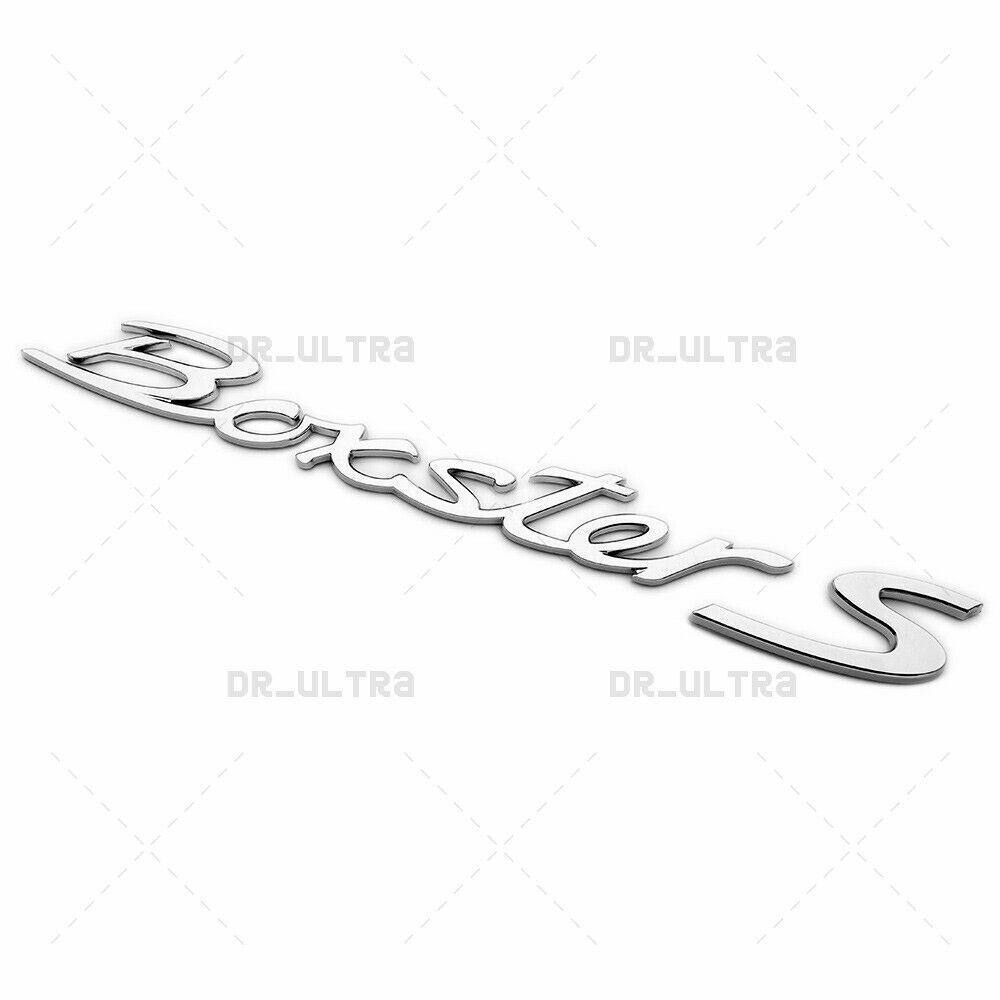 Chrome Look S Letter Rear Badge Tailgate Emblem Deck Lid Sport
