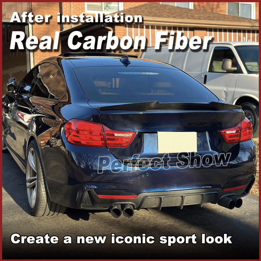 for BMW 4 Series F36 428i 430i 4-Door 2014-2019 Carbon Rear Trunk Spoiler Wing