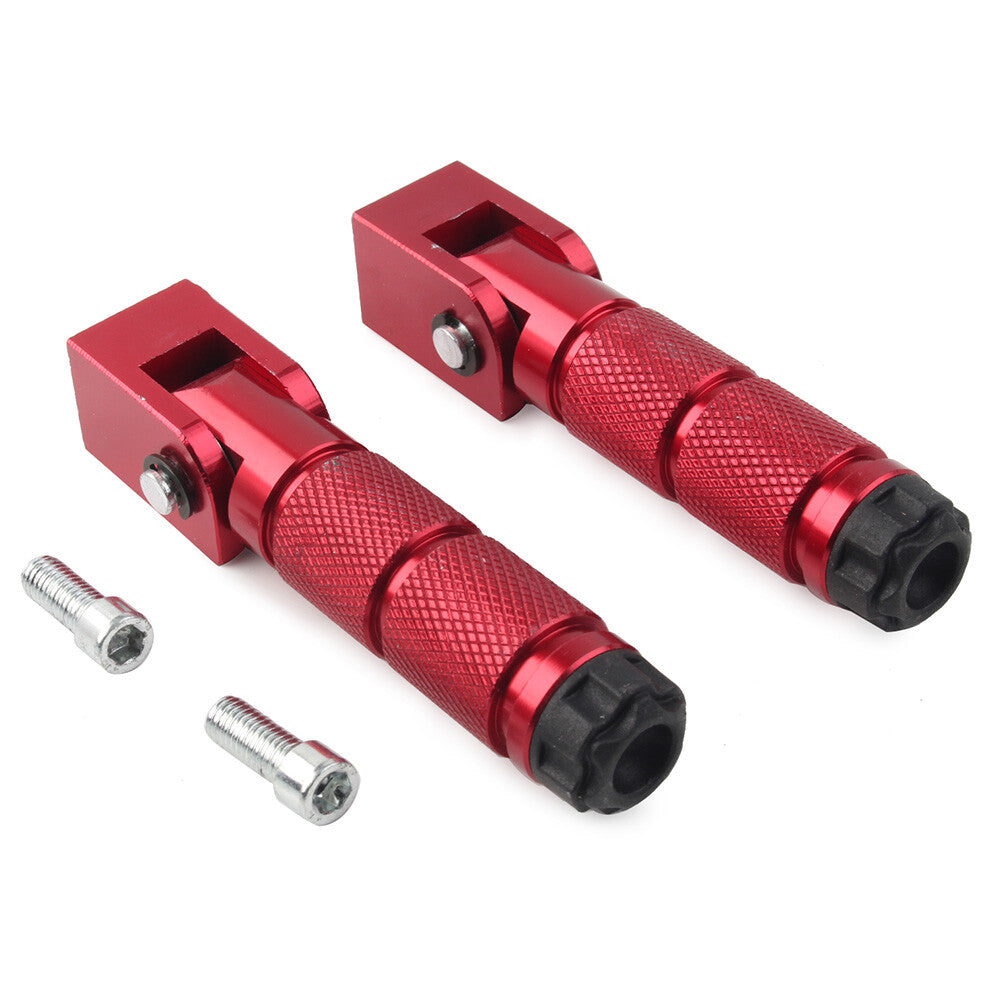 for YAMAHA for Suzuki for Kawasaki M8 Footpegs Folding Passenger Foot Pegs Red