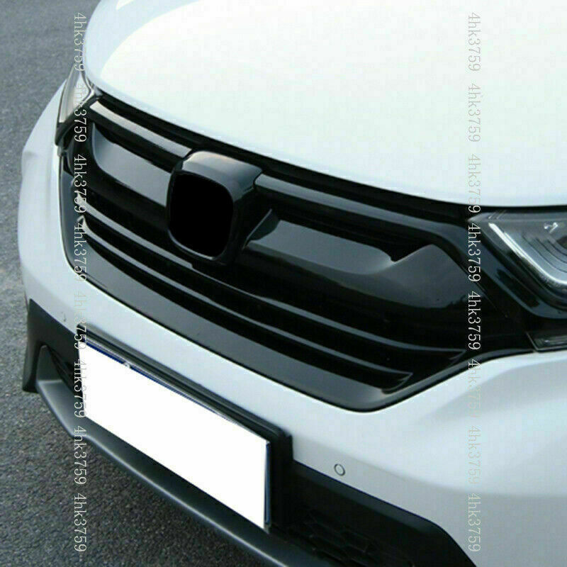 for Honda CR-V 2017-2022 Glossy Black Car Front Grille Mesh Cover Moulding Trim
