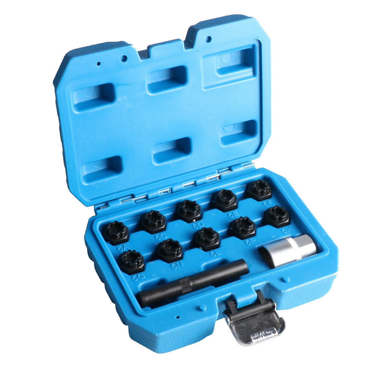 12pcs Car Wheel Locking Lug Nut Master Set Lock Key Removal Tool Socket Kit Q