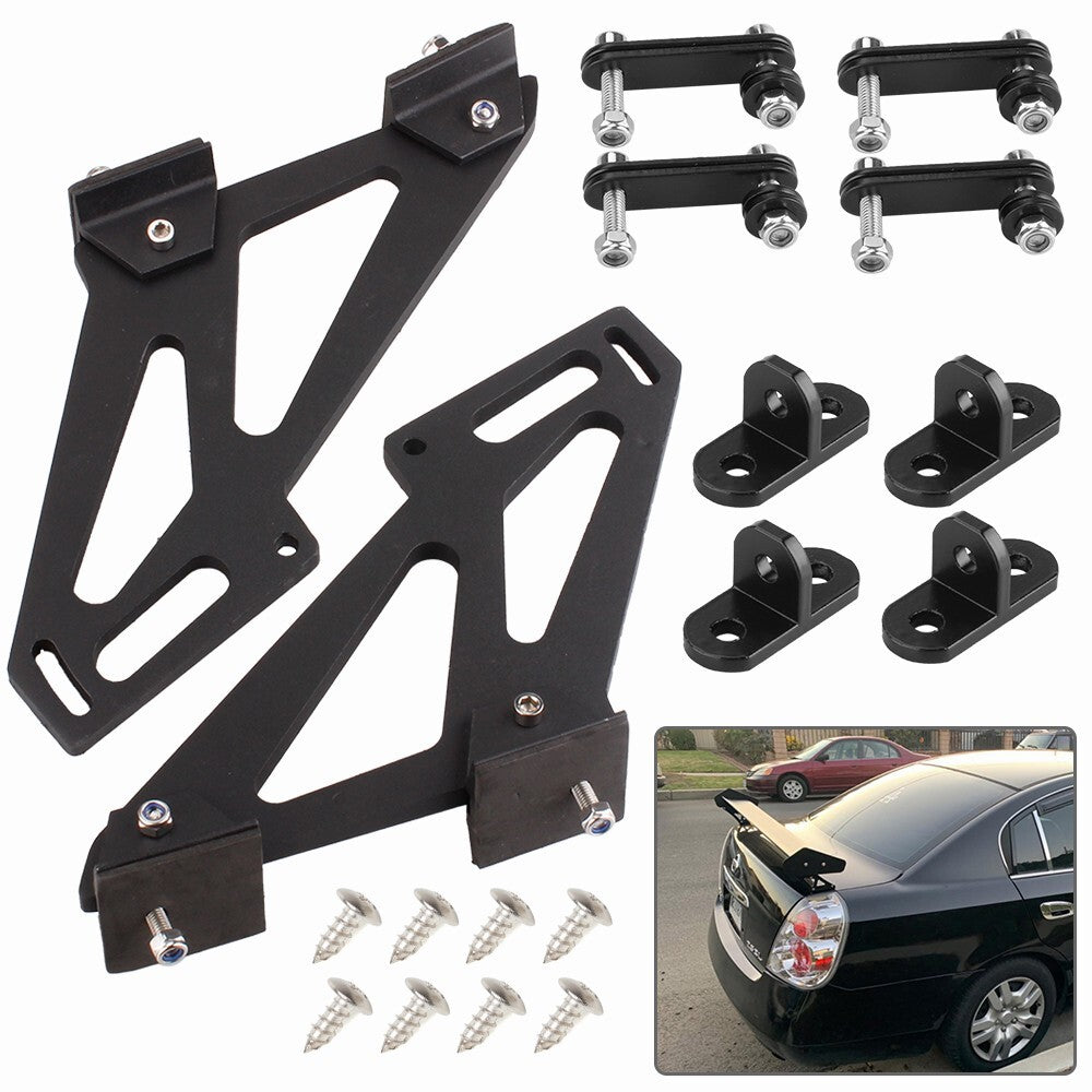 7inch Universal Car CNC Rear Wing Trunk Racing Tail Spoiler Legs Mount Brackets Q