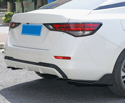 for Nissan Sentra Sylphy 2020-23 Gloss Black Rear Bumper Side Spoiler Cover Trim