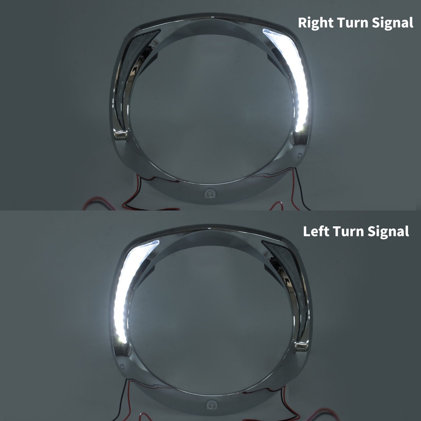 Chrome 7'' LED Headlight Bezel Batwing Fairing Cover Fit for Harley Touring 2014 Q