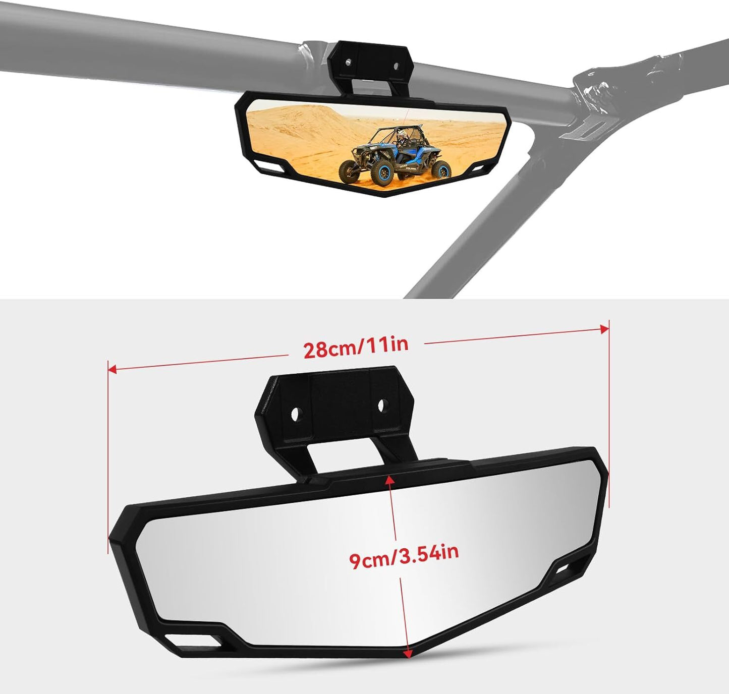 UTV Convex Rear View Mirror Center Rearview Mirror For RZR PRO XP/4 2020-24 C1B3 Q