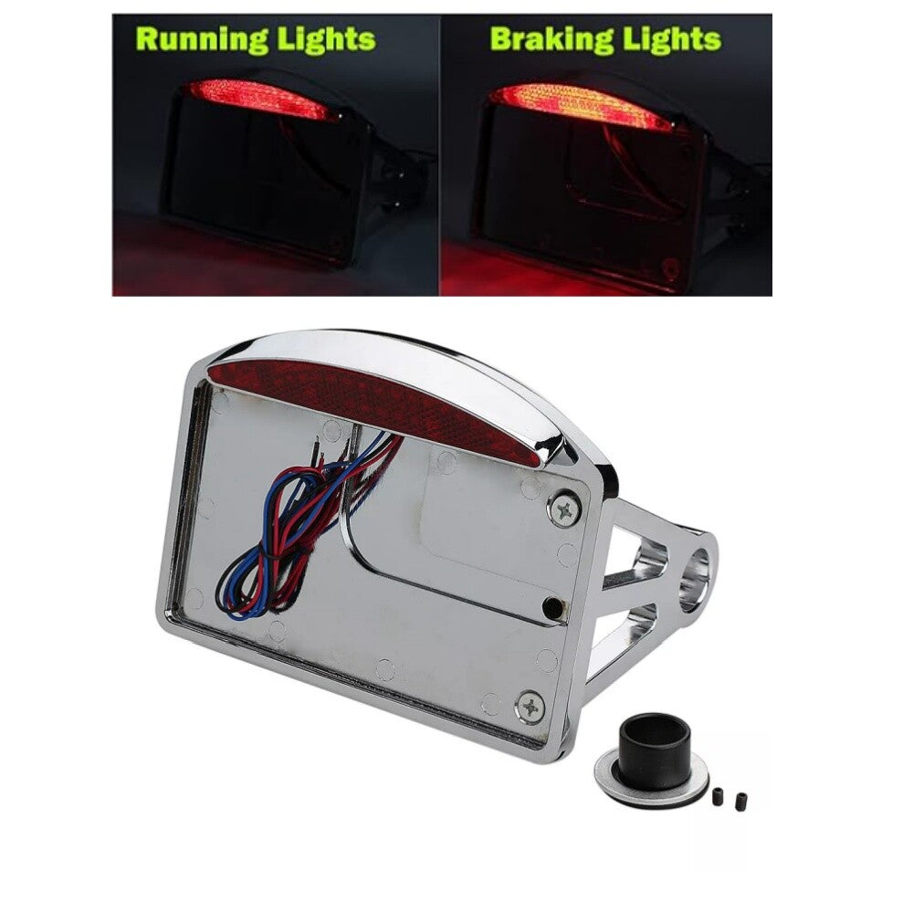Chrome brake taillight LED side-mounted license plate bracket suitable for Harley-Davidson motorcycles. n