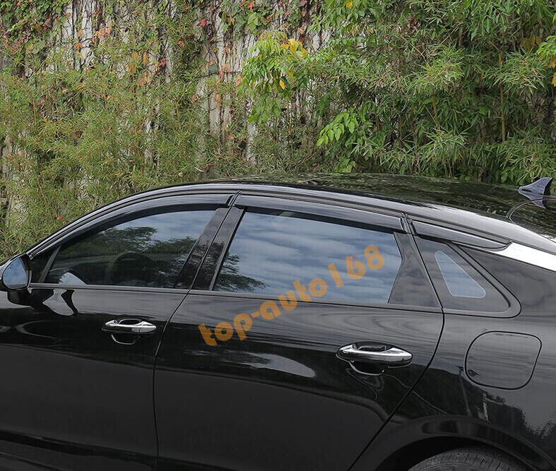 for kia K5 2021-2024 Black Side Window Wind Visors Sun Rain Guard Vent Deflector