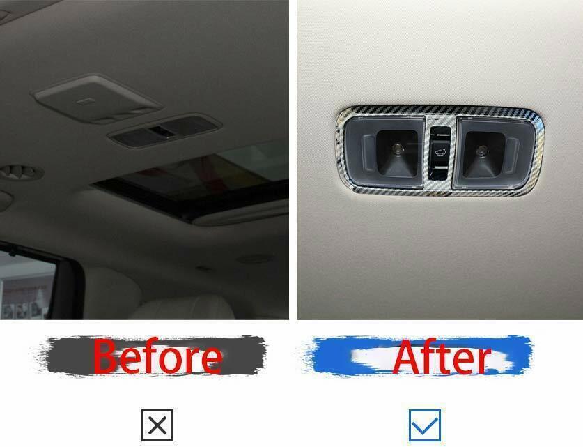 Rear Skylight Switch Button Cover Trim Fit for Kia Carnival 2022-23 Carbon Fiber