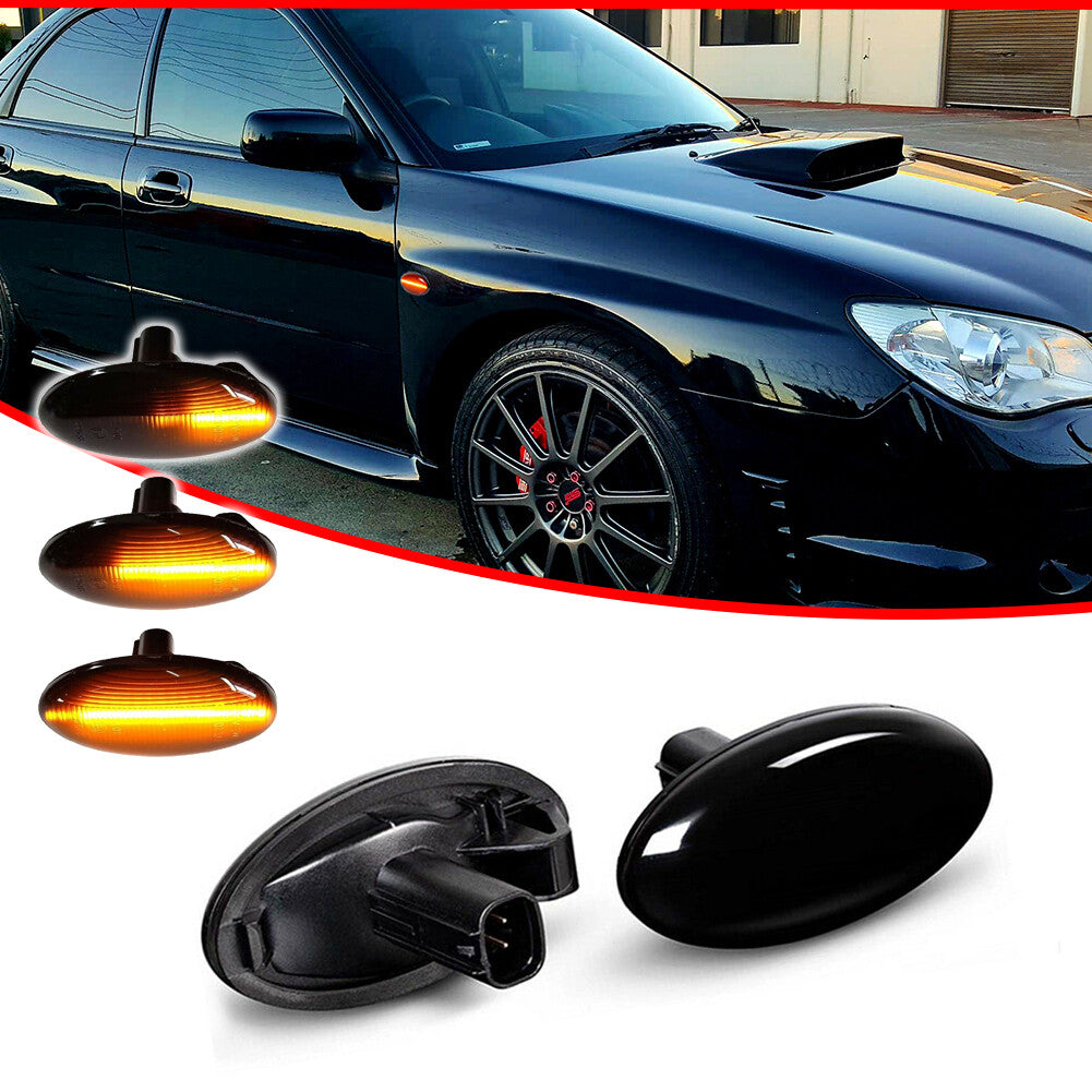 Sequential LED Side Marker Lights for for Subaru Impreza WRX STI Forester Liberty- v