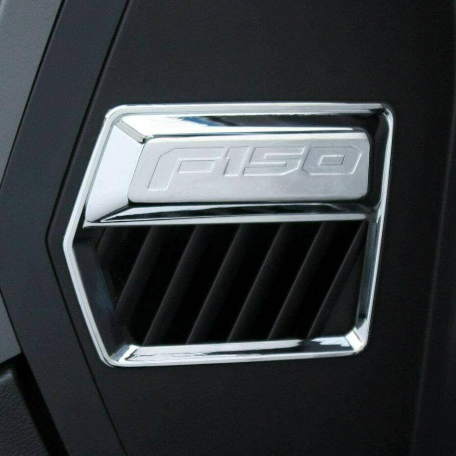 For 2015-2020 F150 Chrome Interior Side Air Vent Outlet Cover Trim 2P v