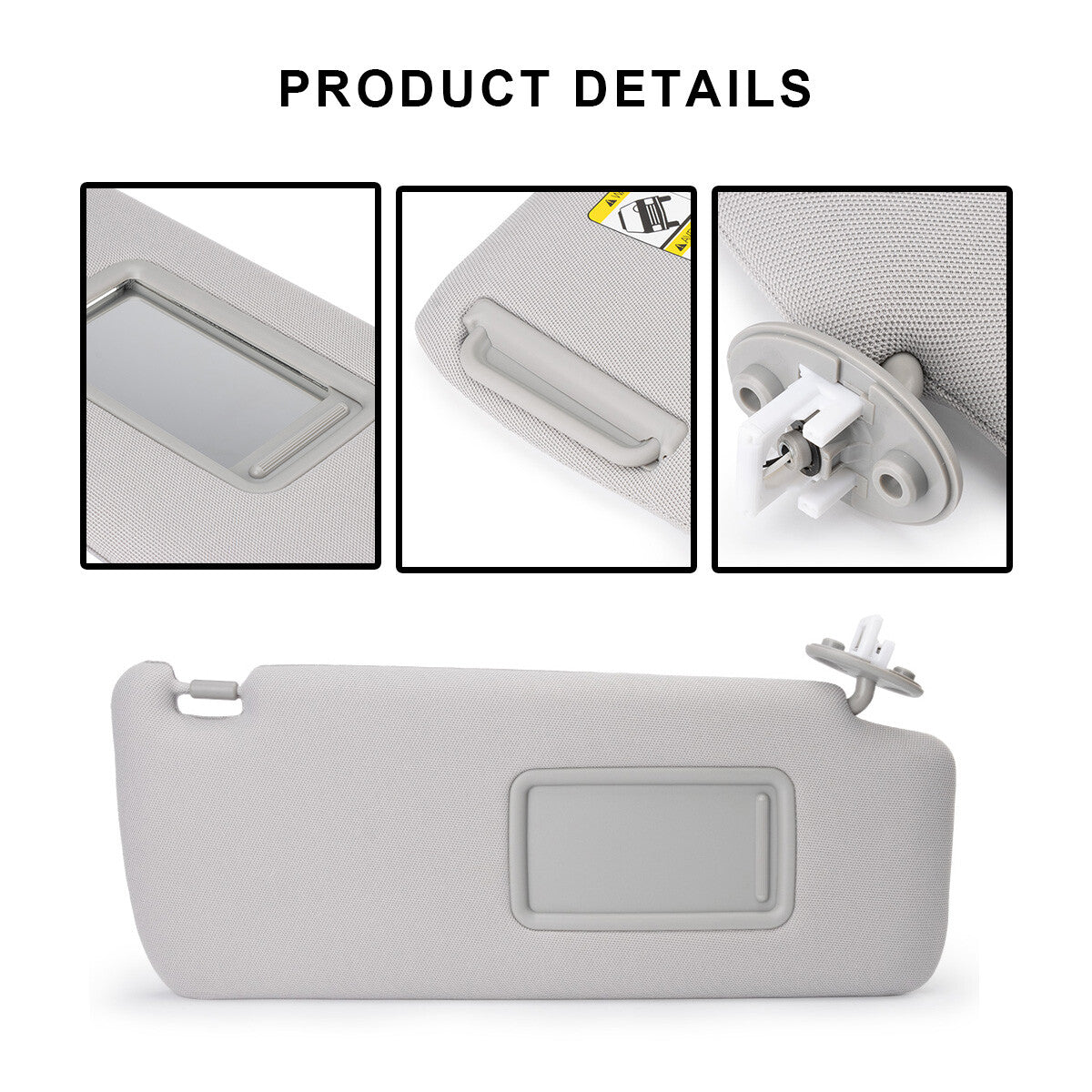 1X 74310-35A91-B1 Right Driver Side Gray Sun Visor for Toyota Prado 2010-2023 AU
