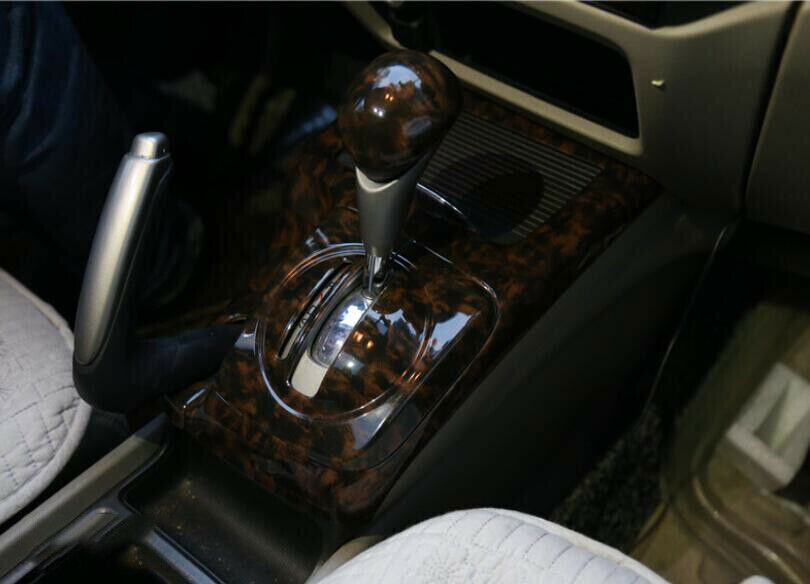 Gear Shift Knob Head Cover Trim 1 Fit for Honda for Civic 8th 2006-2011 Wood Grain