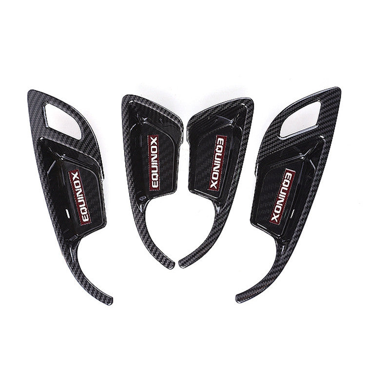 for Chevy Equinox 2018-2021 Carbon Fiber Interior Door Handle Bowl Molding Trim