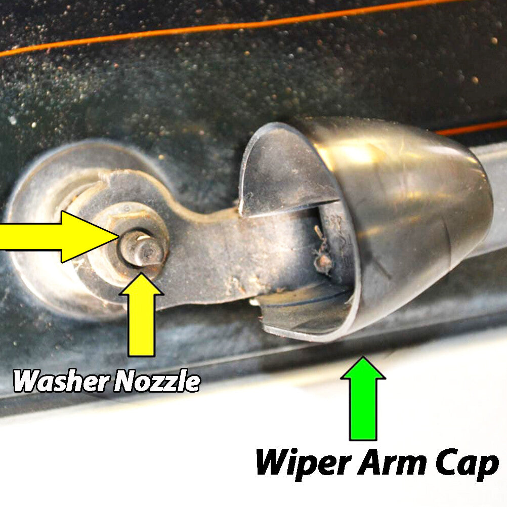 for VW Polo Caddy Rear Windscreen Wiper Arm Nut Cover Cap Washer Nozzle Jet AU Q