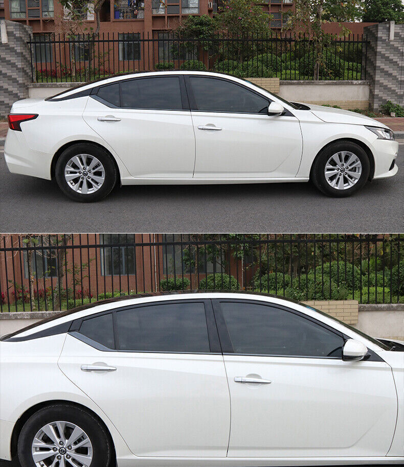 for Nissan Altima 2019-2023 Glossy Black Steel Window Bottom Strip Panel Trim 6x