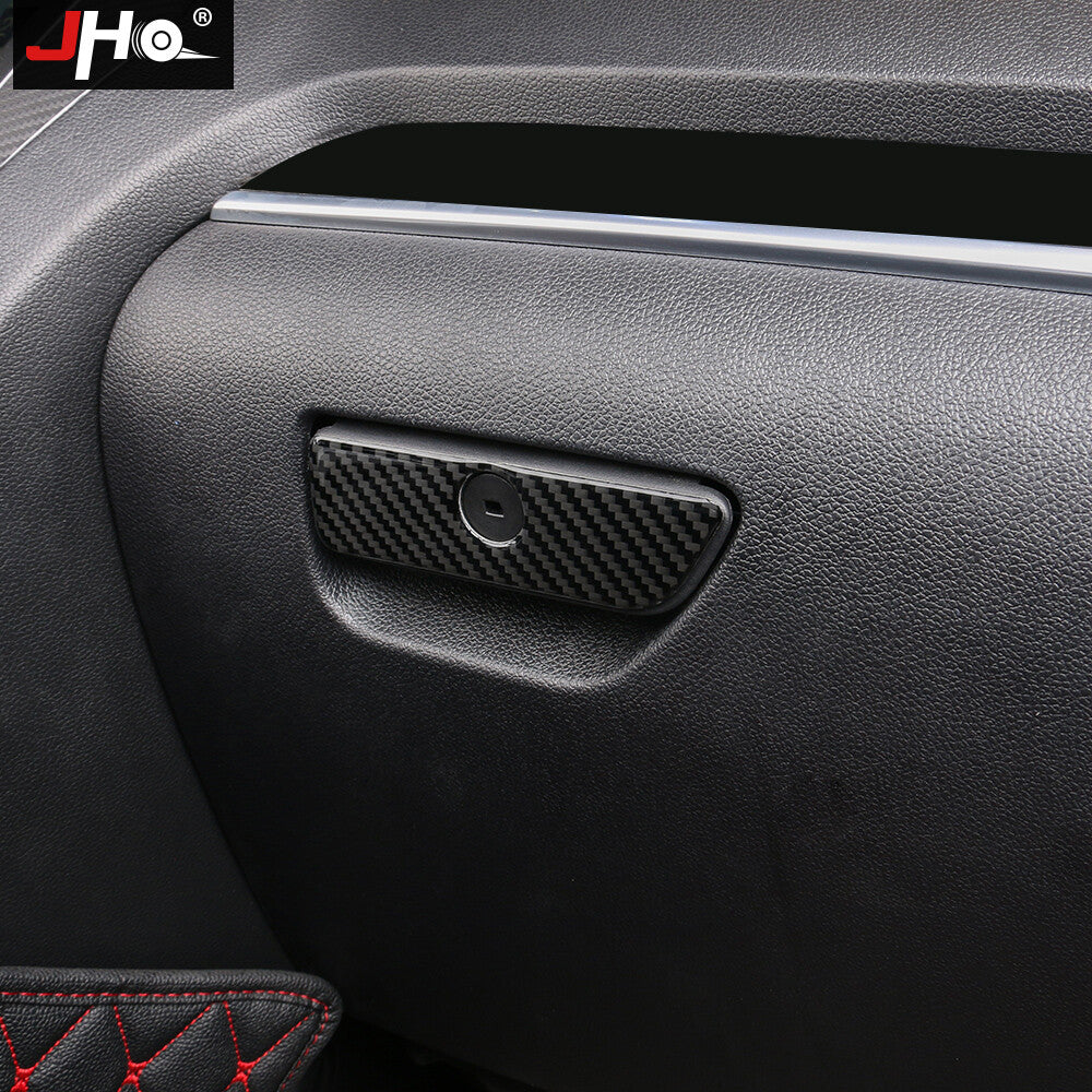 Real Carbon Fiber Copilot Glove Box Handle Cover Trim for Ford Explorer 2013-19