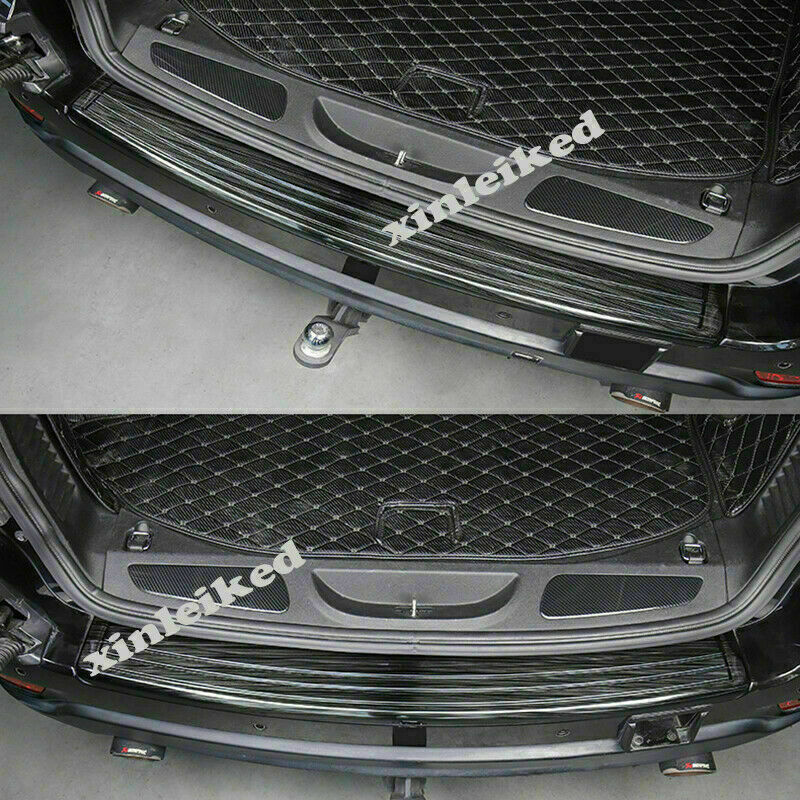 black Rear Bumper Protector Guard Scuff Plate Pedal For Grand Cherokee 2011-2020