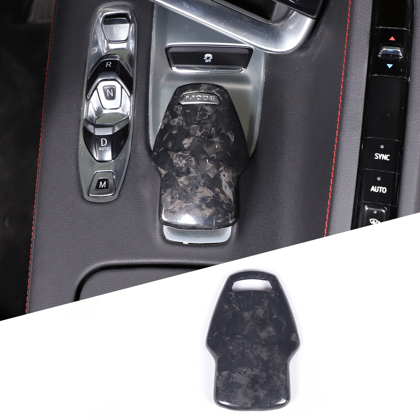 ABS smoked black rear taillight cover decoration suitable for Corvette C7 2014-2019- v