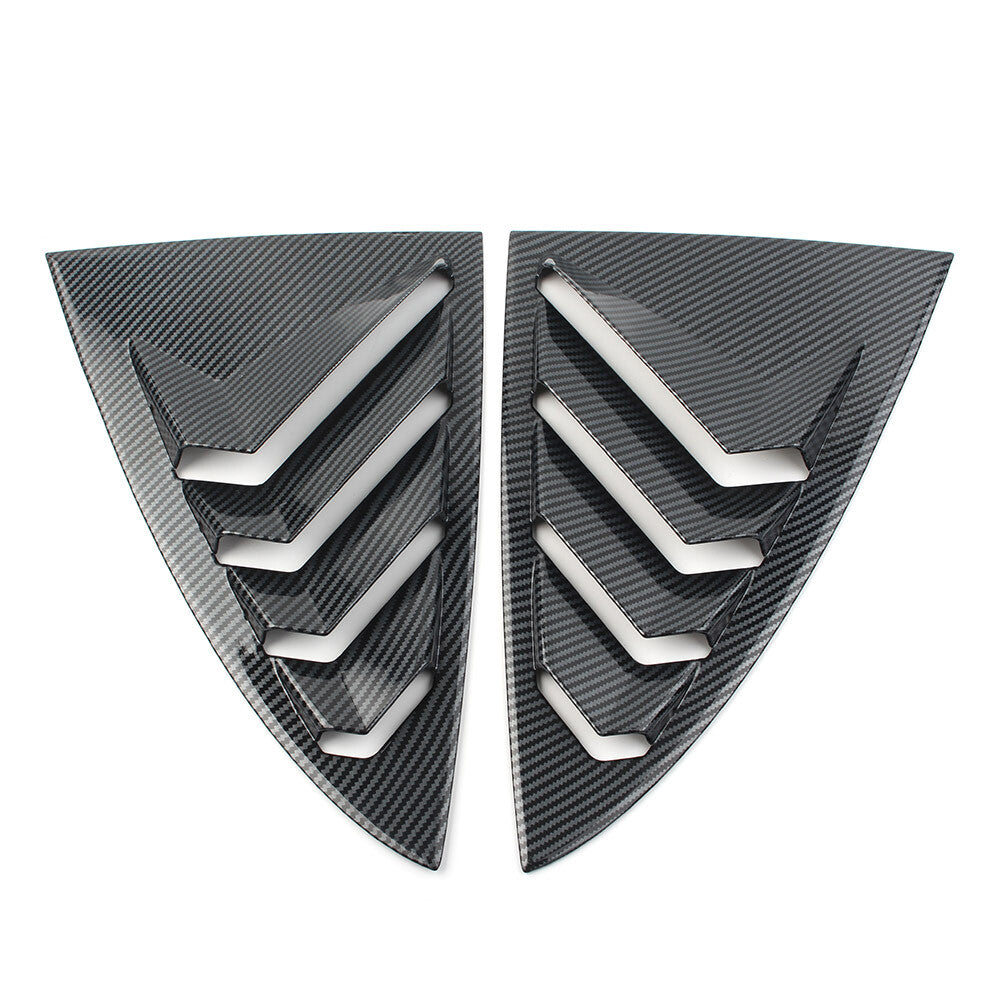 2x Side Vent Window Scoop Louver Trim Fit for Tesla Model 3 2017-2022 Carbon Fiber