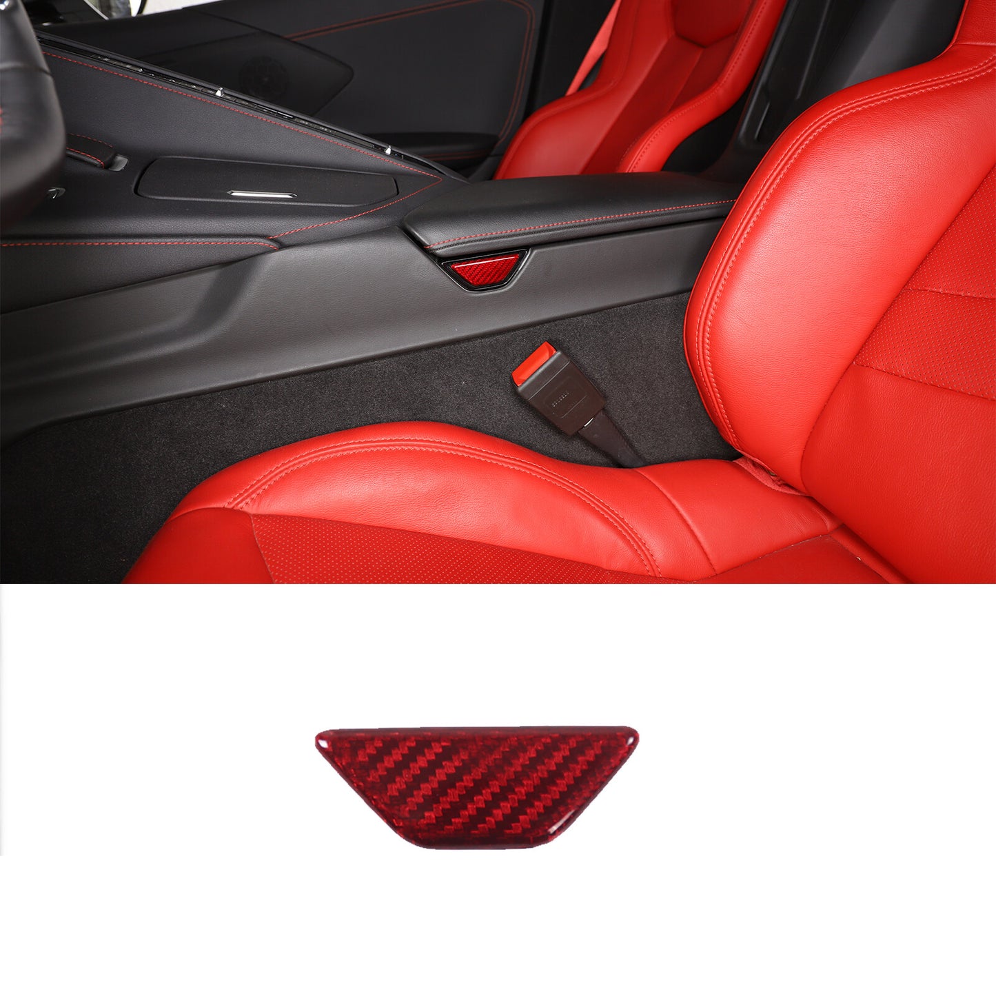 Red Alloy Steering Wheel Emblem Ring Trim Trim for FJ Cruiser 2007-21- v