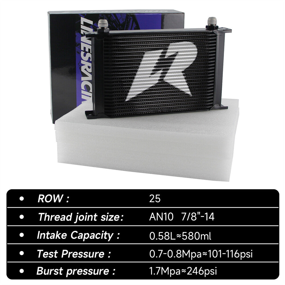 LR Mocal Type AN10 25 Row Engine Transmission 248mm Oil Cooler Mocal Black