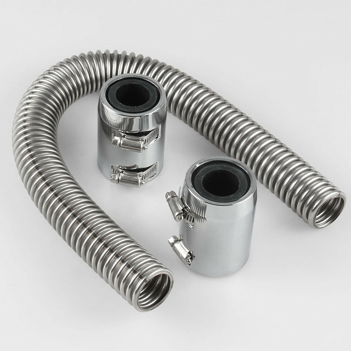 24 Flexible Stainless Steel Radiator Coolant Water Hose Accessories With Cap