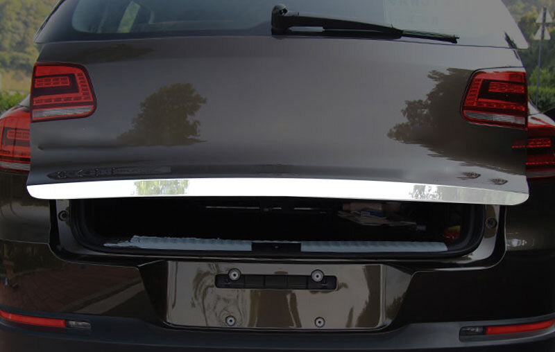 Steel Chrome for Volkswagen for Tiguan 2010-2016 Rear Trunk Lid Tailgate Strip Trim