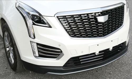for Cadillac XT5 2016-2020 Chrome ABS Front Bumper Fog Light Lamp Strip Trim 6X