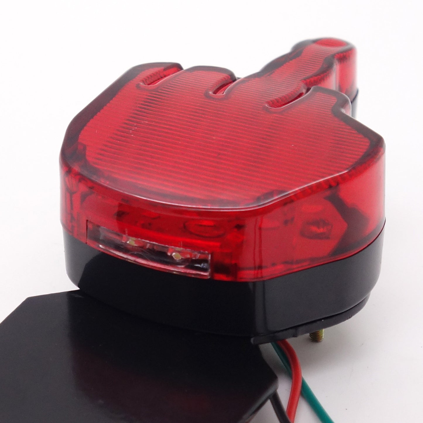 Middle Finger LED Rear License Brake Tail Light Lamp for Harley Bobber Chopper Q