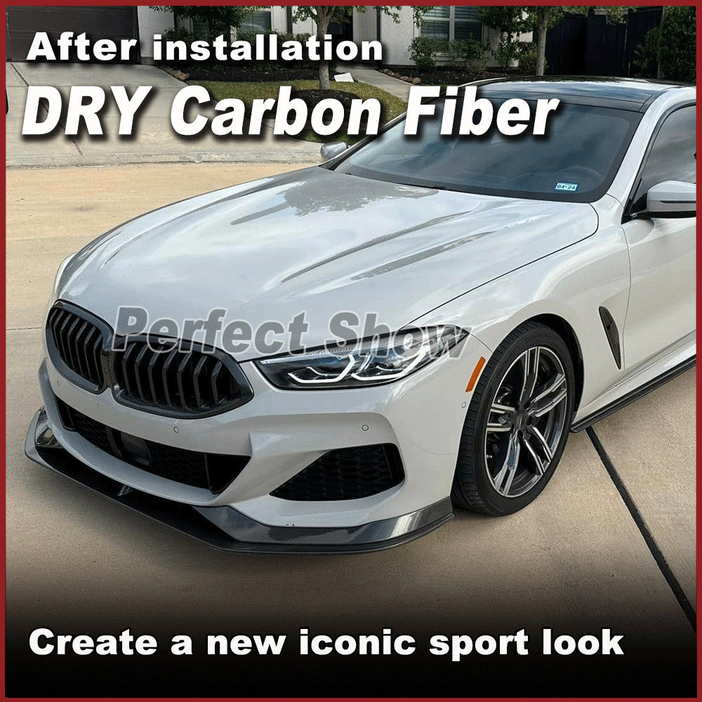 for BMW 8 Series G14 G15 G16 18-22 Dry Carbon Front Bumper Spoiler Lip Splitters
