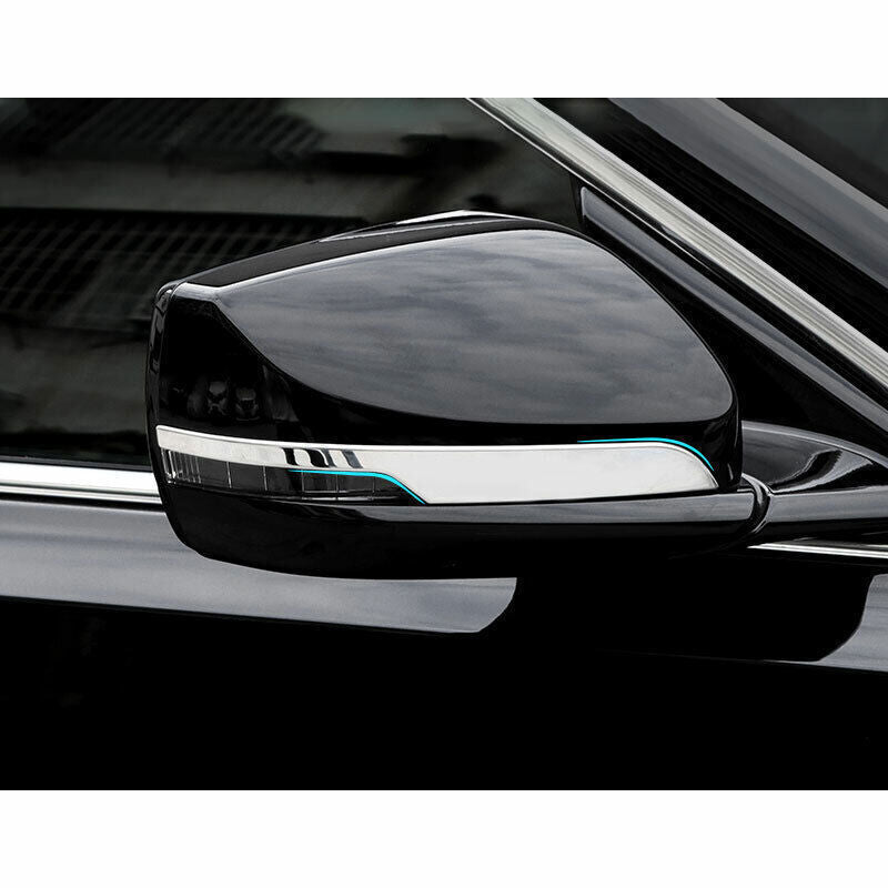 Exterior Side Rear View Mirror Strip Trim Chrome Steel for Cadillac CT5 2020-24