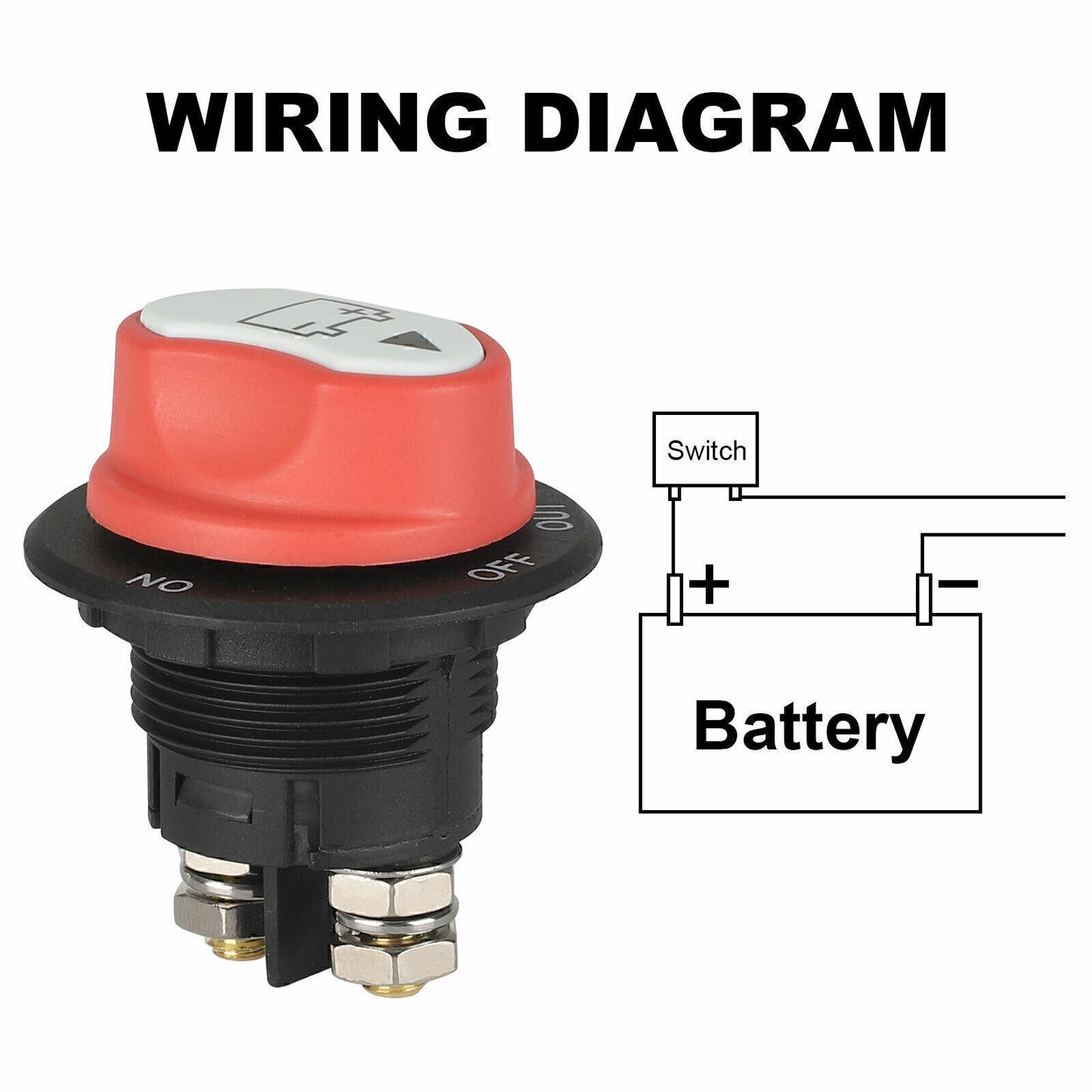Battery Isolator Switch 100A Disconnect Power Cut Off Kill for Car Boat RV-Truck