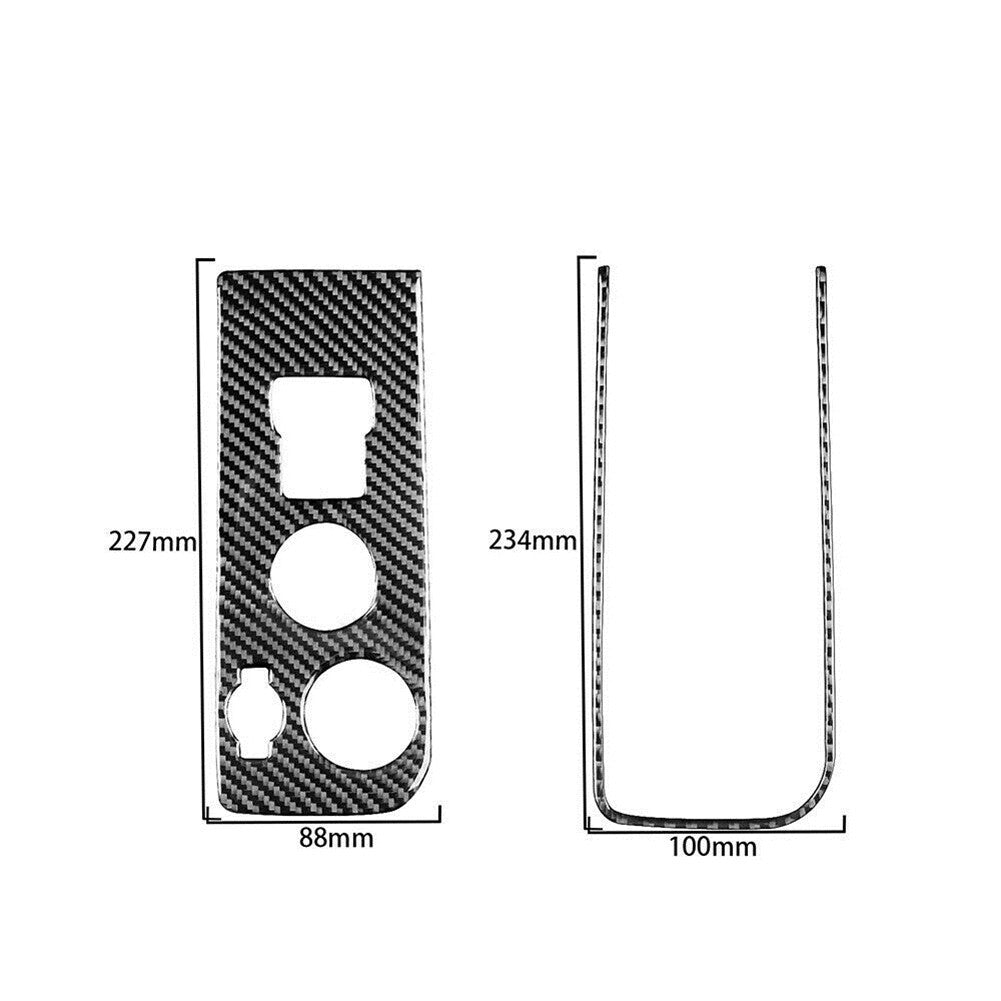 4Pcs Carbon Fiber Door Handle Decorative Cover Trim for Chrysler 300 2005-2007 v