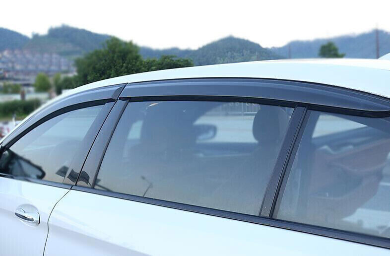 for BMW 5 Series 2018-23 Black Window Wind Visors Sun Rain Guard Vent Deflectors