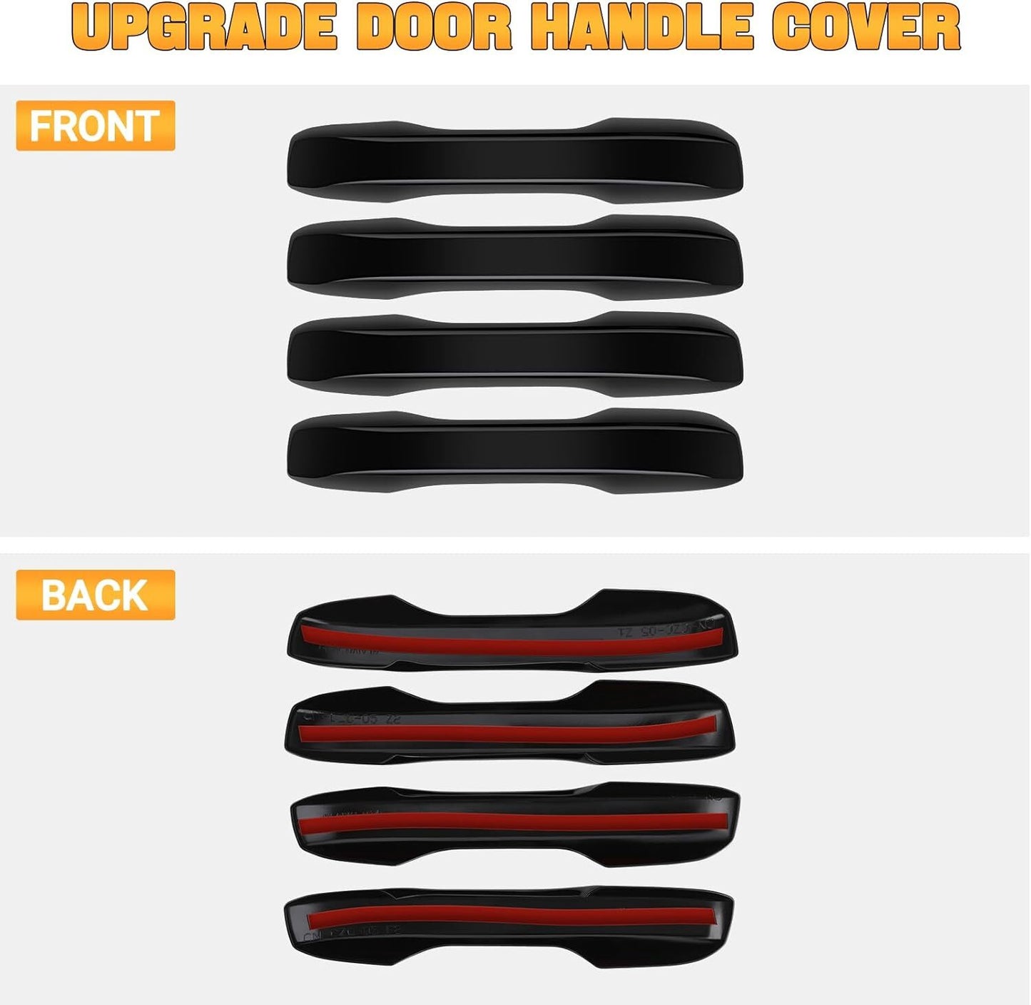 4x Door Handle Cover Trim For 2022-2024 for Honda for Civic 23-2024 Accord CR-V HR-V ABS