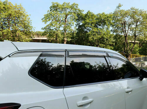 6 for Nissan Rogue X-Trail 2021-2023 Gray Door Window Visor Shade Sun Rain Guard