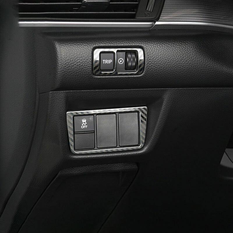 for Honda Accord 18-22 10th Steel Carbon Fiber Headlight Button Frame Cover Trim