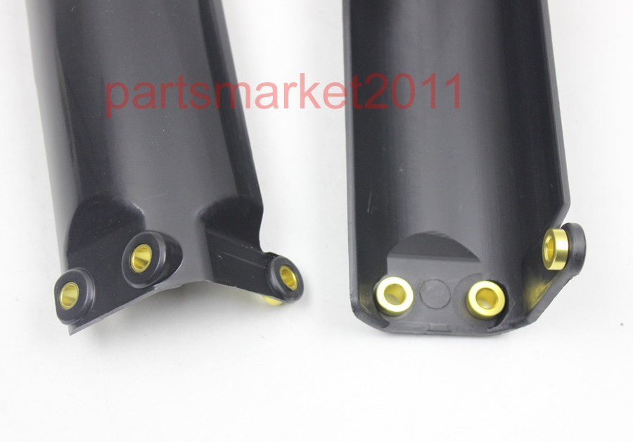 Black UP and Down Front Forks Guards Plastic Covers Pit Dirt Bike Fork Fenders 2