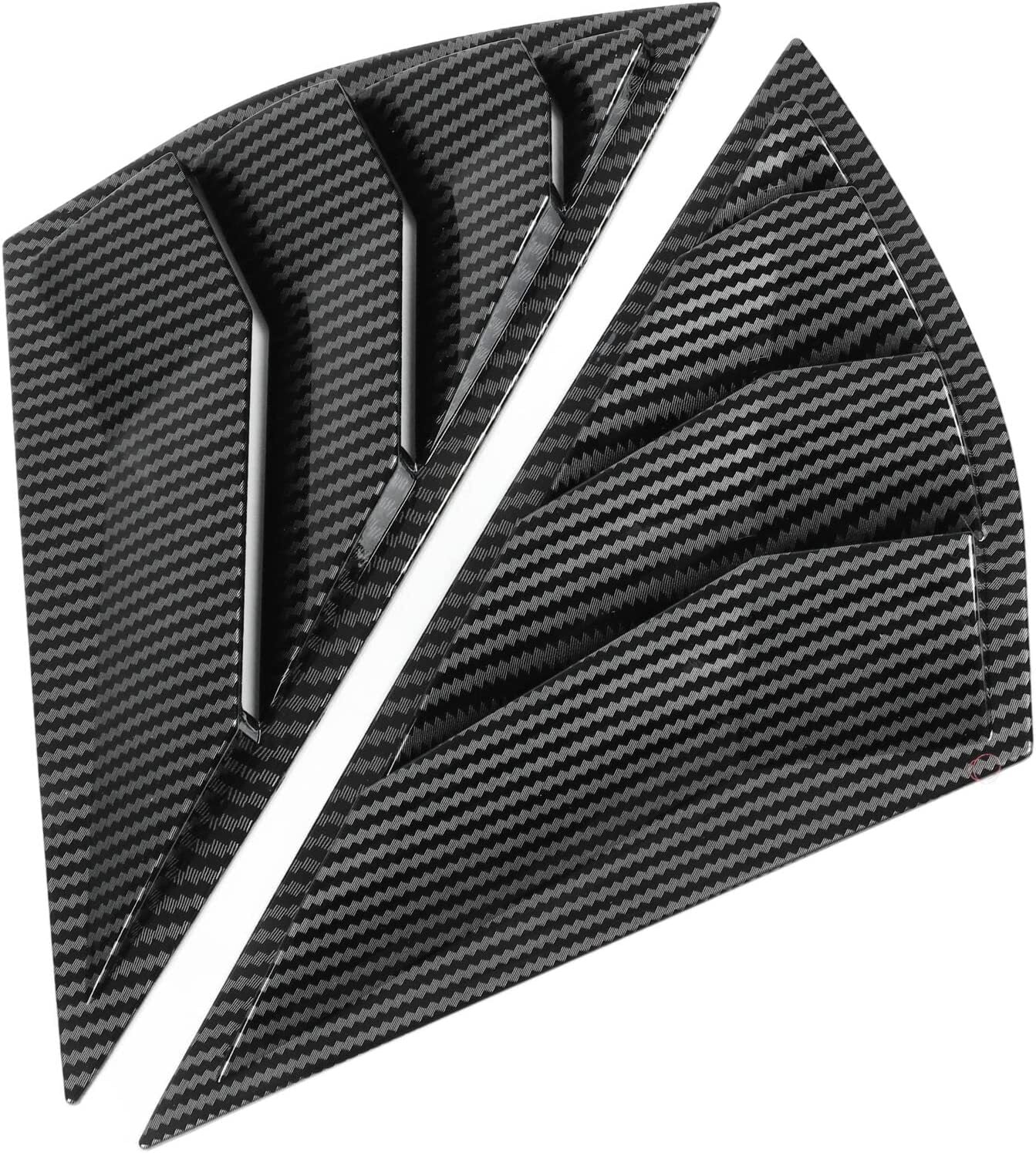1/4 25 cent side window louver scoop cover ventilation carbon fiber for Ford for Mustang