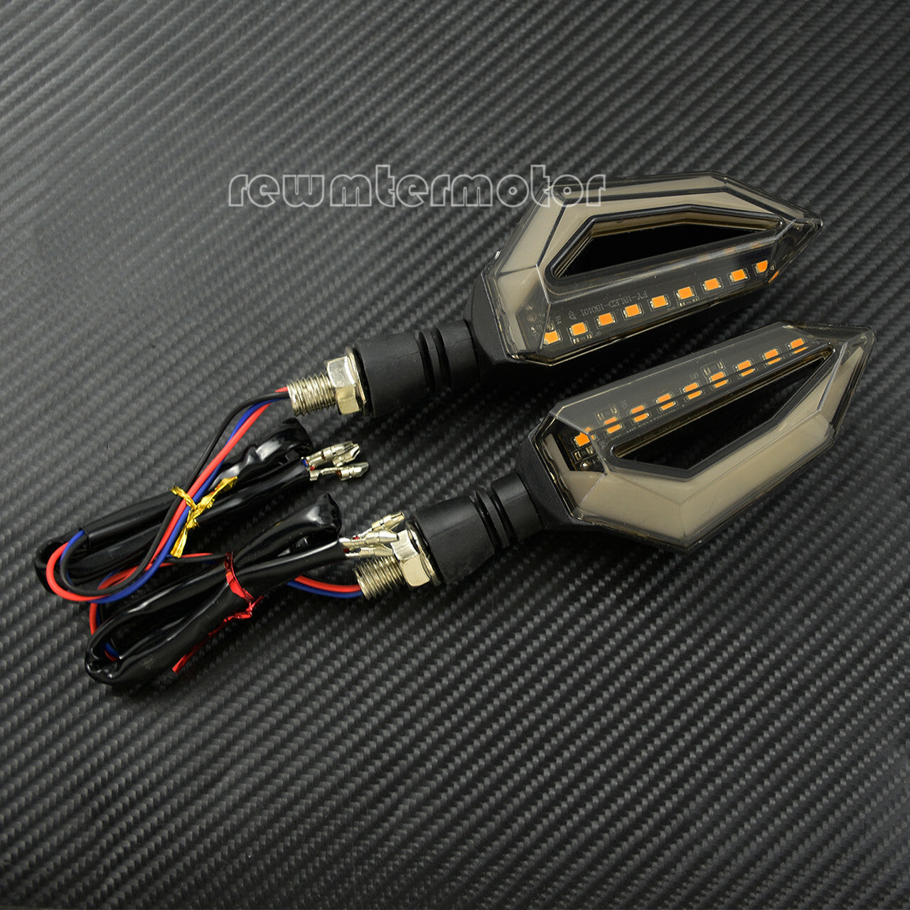 1 Pair Motorcycle Signal Lights LED Amber Color Turn Signal Indicator Blinker Q