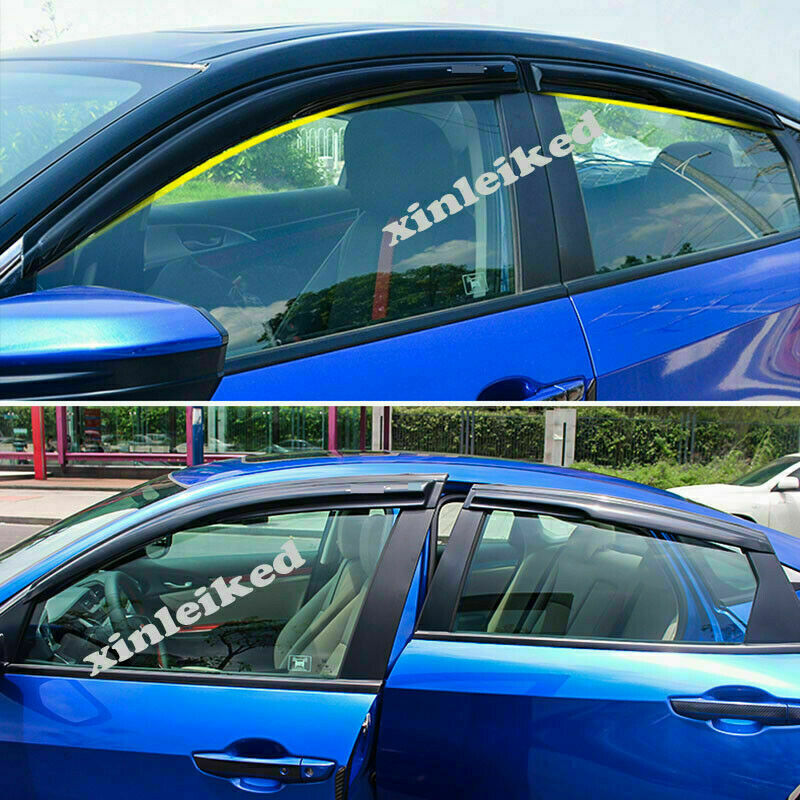 for Honda for Civic Sedan 2016-2021 ABS Door Window Vent Visor Shade Sun Rain Guards