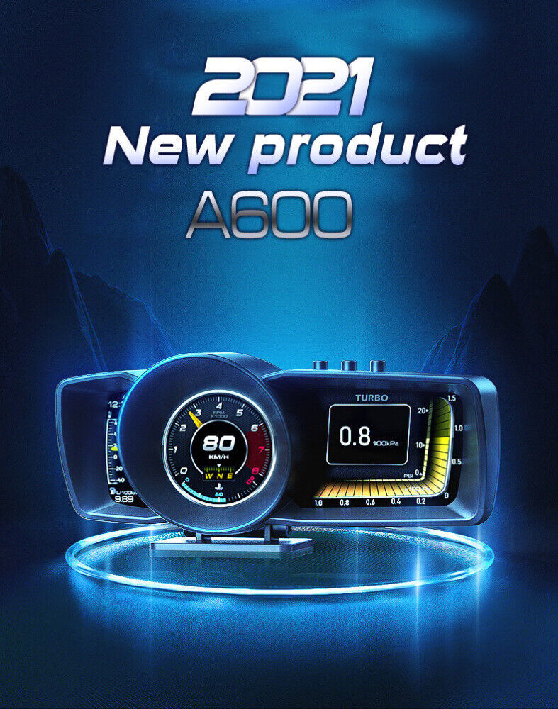 HUD Gauge Head Up Display RPM 3.5 Three Screen OBD2 GPS for Smart Car Speedometer