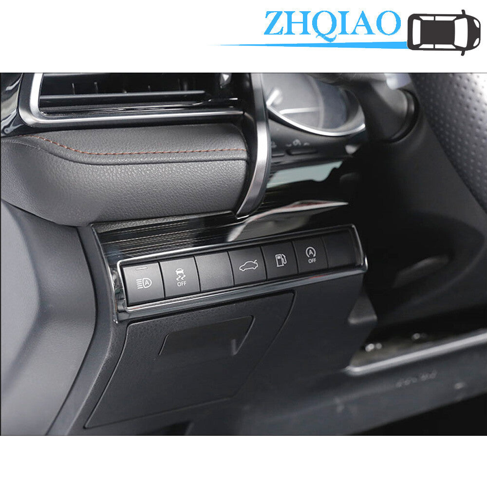stainless steel Car Headlight Switch Frame Cover Trim Fit for Toyota for Camry 2018 2019